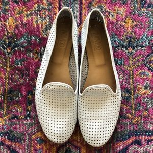 Mm6 Maison Martin Margiela white leather slip ons
